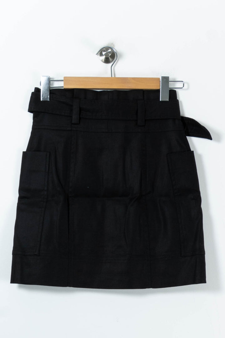 Jupe Courte Noire - Taille S/36 de la marque Claudie Pierlot | PARAD91504 - Vendu par Paradigme - Image 4