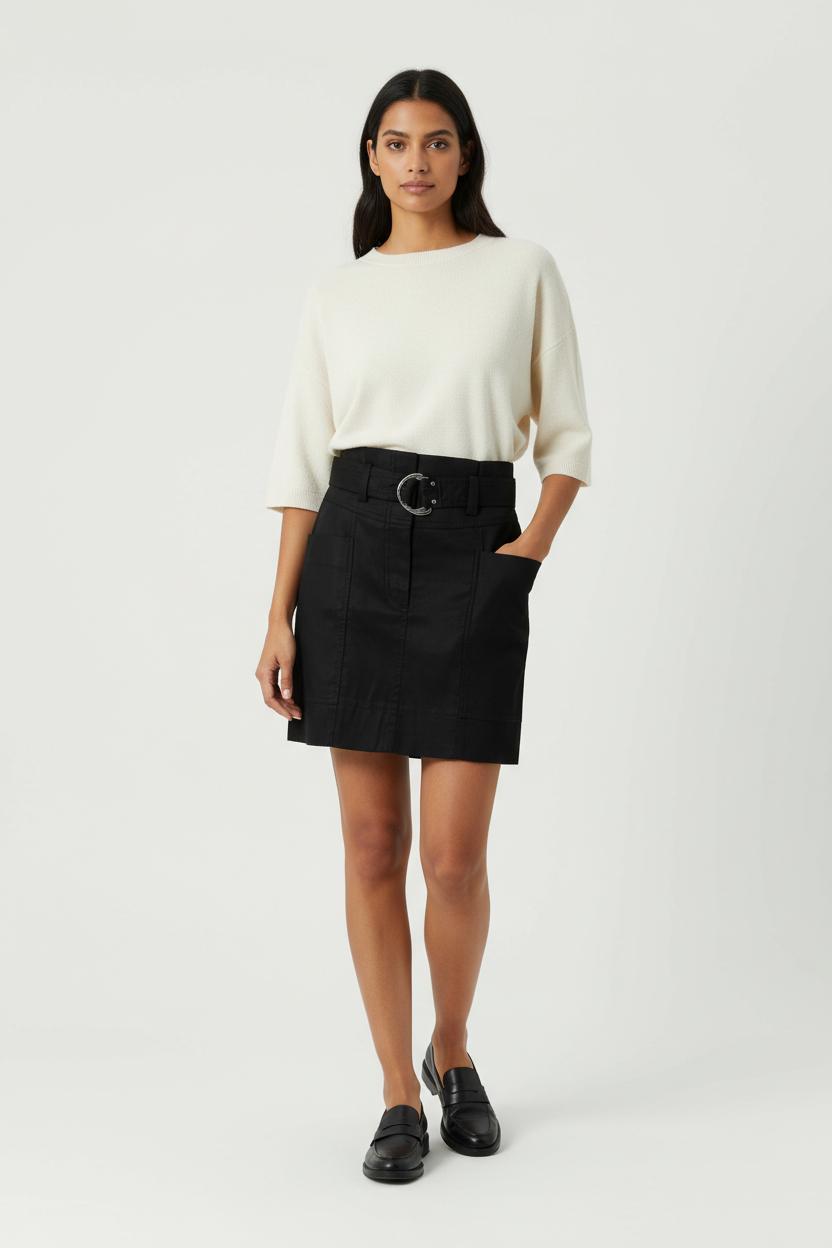Jupe Courte Noire - Taille S/36 de la marque Claudie Pierlot | PARAD91504 - Vendu par Paradigme - Image 1