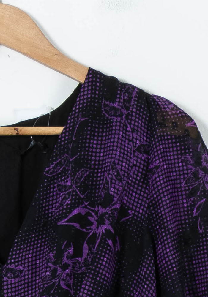 Robe Courte Violette et Noire - Taille XL/42 de la marque IKKS | PARAD91506 - Vendu par Paradigme - Image 3