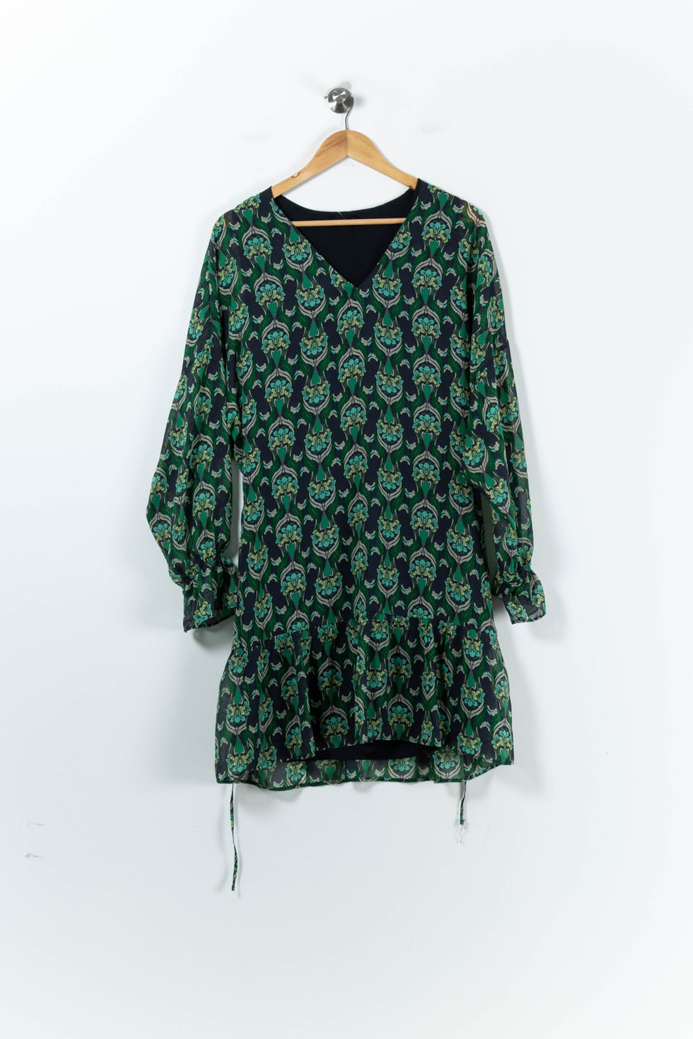 Robe Imprimée Verte et Noire - Taille L/40 de la marque IKKS | PARAD91507 - Vendu par Paradigme - Image 2