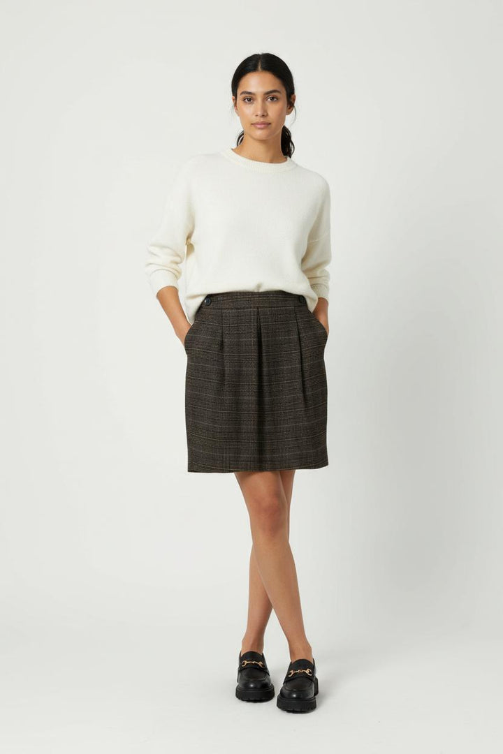 Jupe Courte Marron - Taille M/38 de la marque One Step | PARAD91510 - Vendu par Paradigme - Image 1