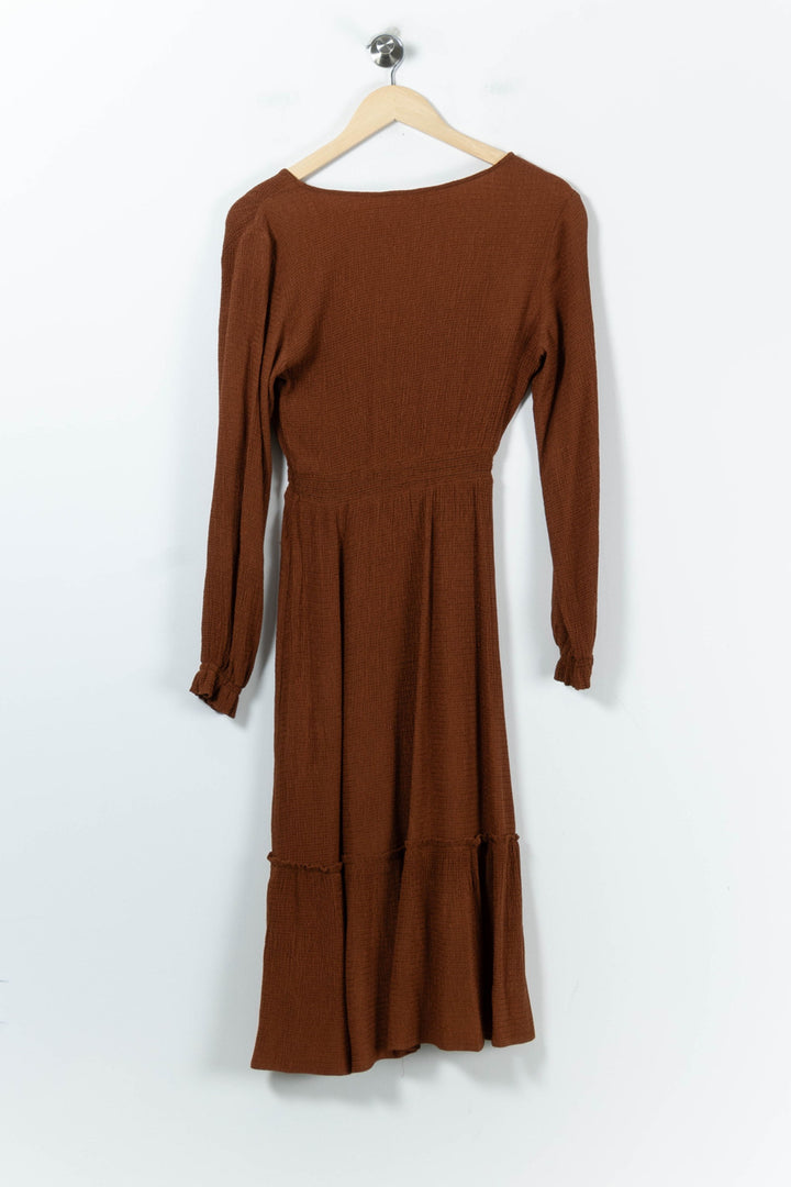 Robe Longue Marron - Taille XS/34 de la marque Sézane | PARAD91526 - Vendu par Paradigme - Image 4