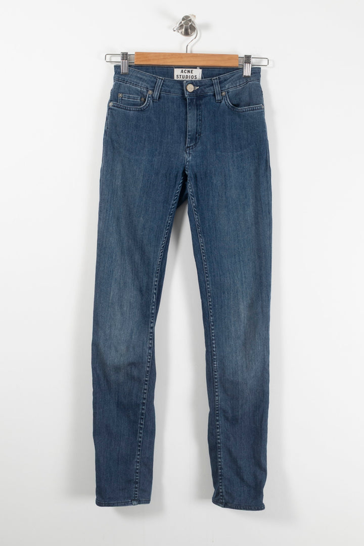 Jean Slim Bleu - Taille XS/34 de la marque Acne Studios | PARAD91541 - Vendu par Paradigme - Image 2