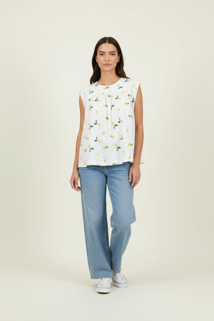 Blouse Blanche et Jaune - Taille S/36 de la marque Karl Marc John | PARAD91542 - Vendu par Paradigme - Image 1