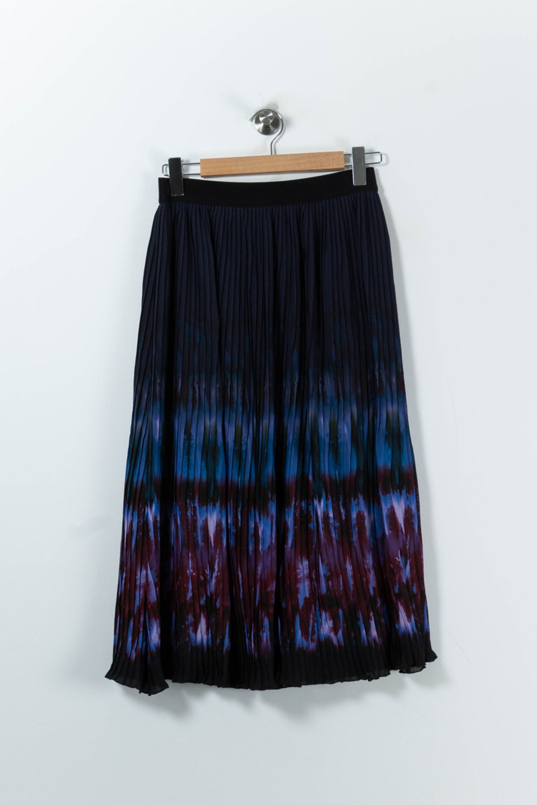Jupe Plissée Bleue et Bordeaux - Taille M/38 de la marque La Fée Maraboutée | PARAD91554 - Vendu par Paradigme - Image 4