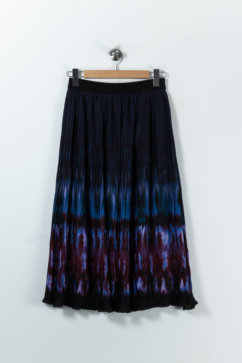 Jupe Plissée Bleue et Bordeaux - Taille M/38 de la marque La Fée Maraboutée | PARAD91554 - Vendu par Paradigme - Image 2