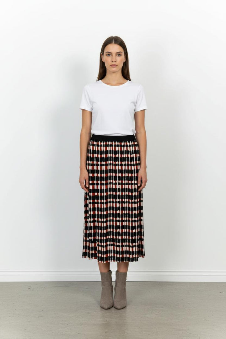 Jupe Plissée Noire et Rouge - Taille M/38 de la marque Stella Forest | PARAD91562 - Vendu par Paradigme - Image 1