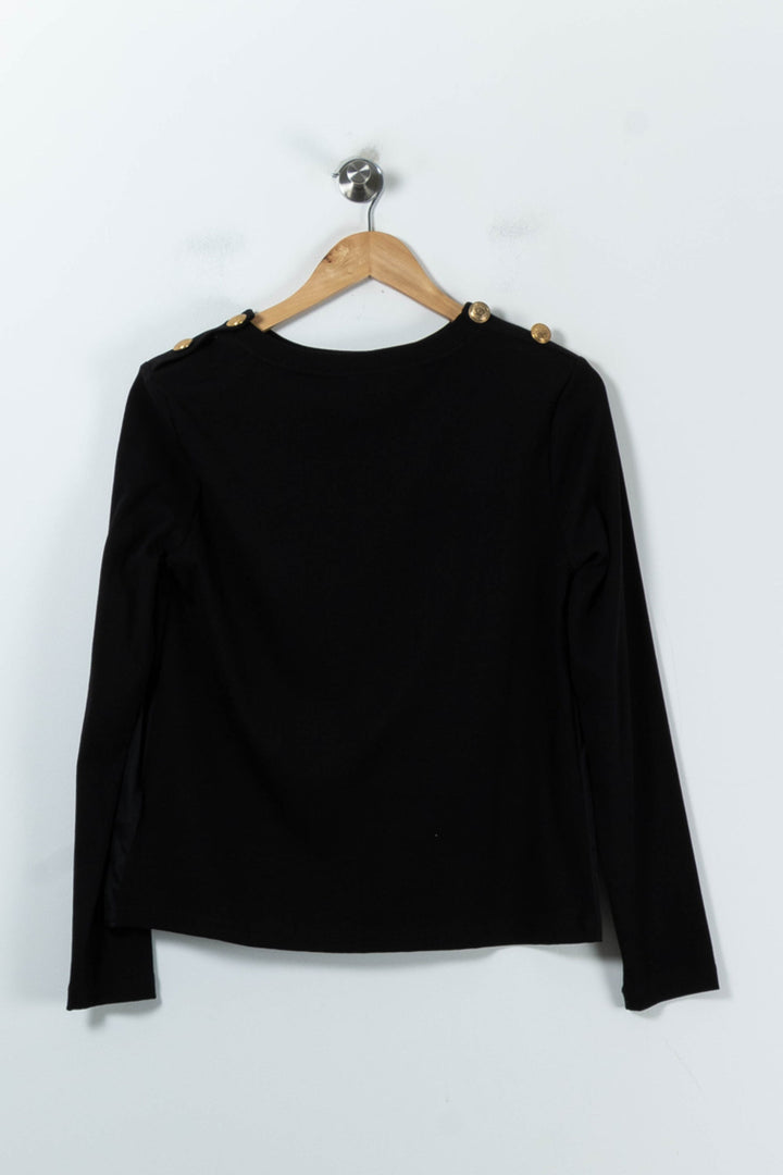 Blouse Noire - Taille L/40 de la marque Claudie Pierlot | PARAD91566 - Vendu par Paradigme - Image 4