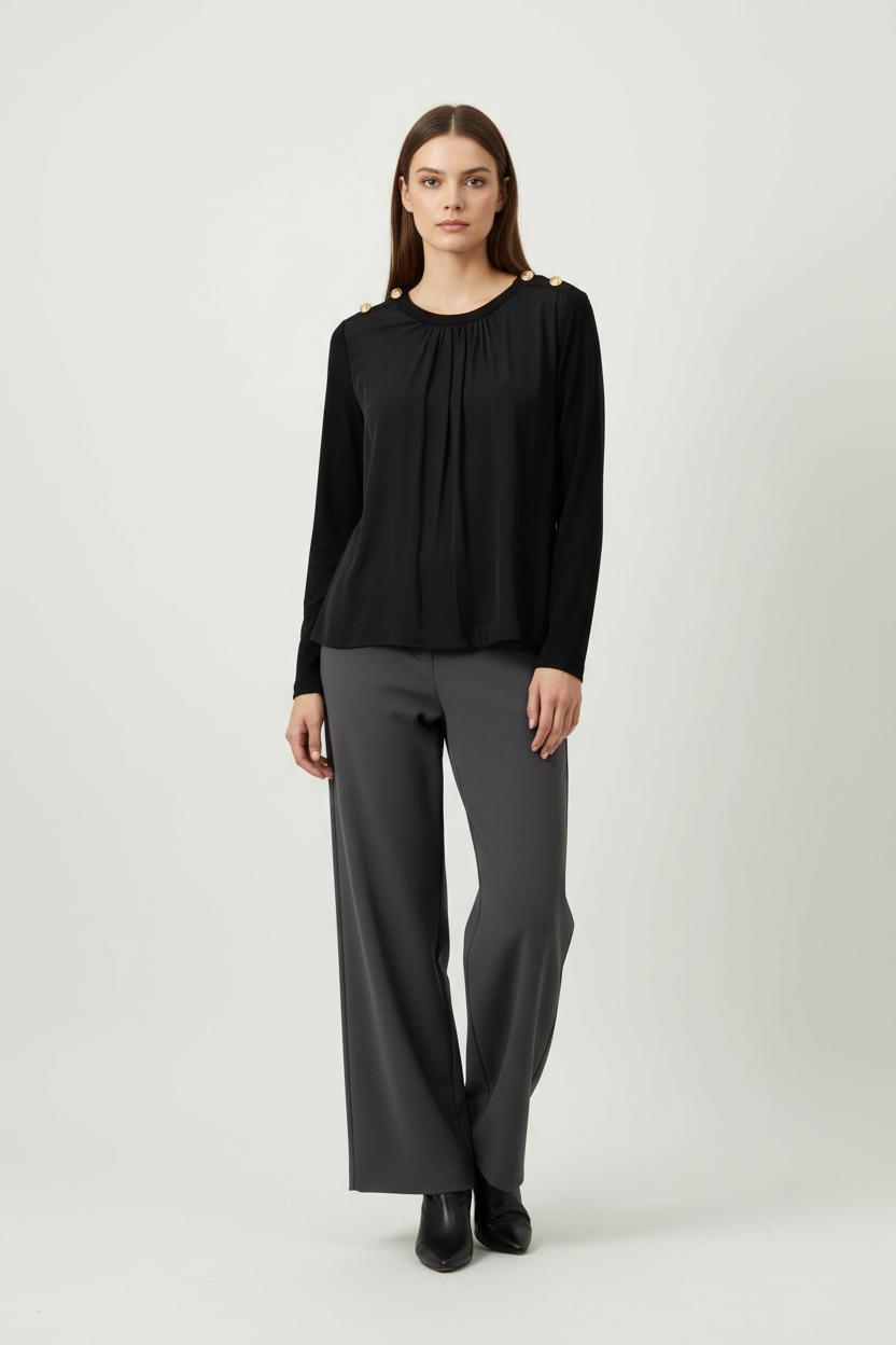 Blouse Noire - Taille L/40 de la marque Claudie Pierlot | PARAD91566 - Vendu par Paradigme - Image 1
