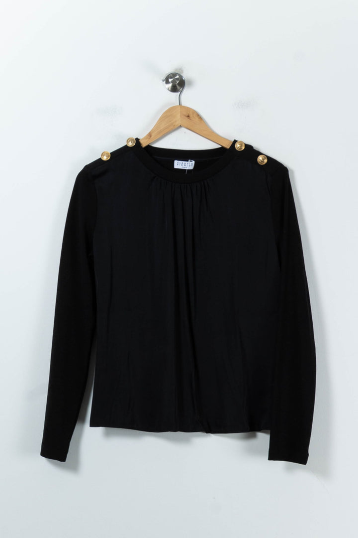 Blouse Noire - Taille L/40 de la marque Claudie Pierlot | PARAD91566 - Vendu par Paradigme - Image 2