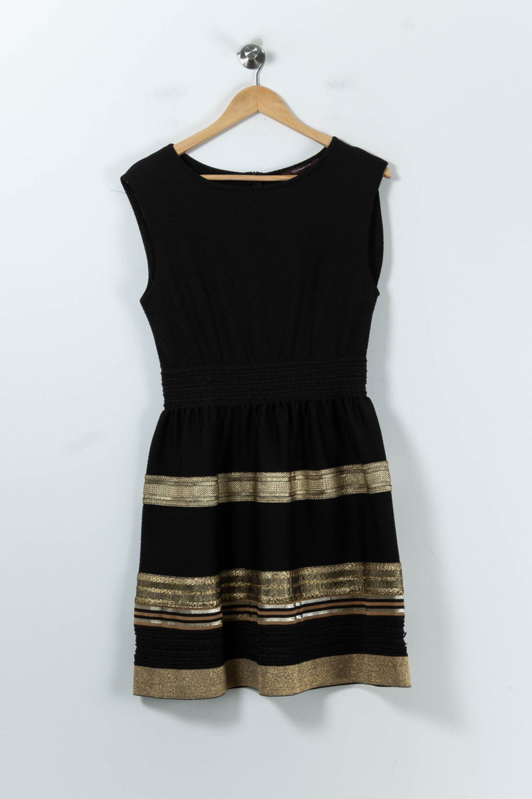 Robe Noire et Dorée - Taille S/36 de la marque La Fée Maraboutée | PARAD91568 - Vendu par Paradigme - Image 2