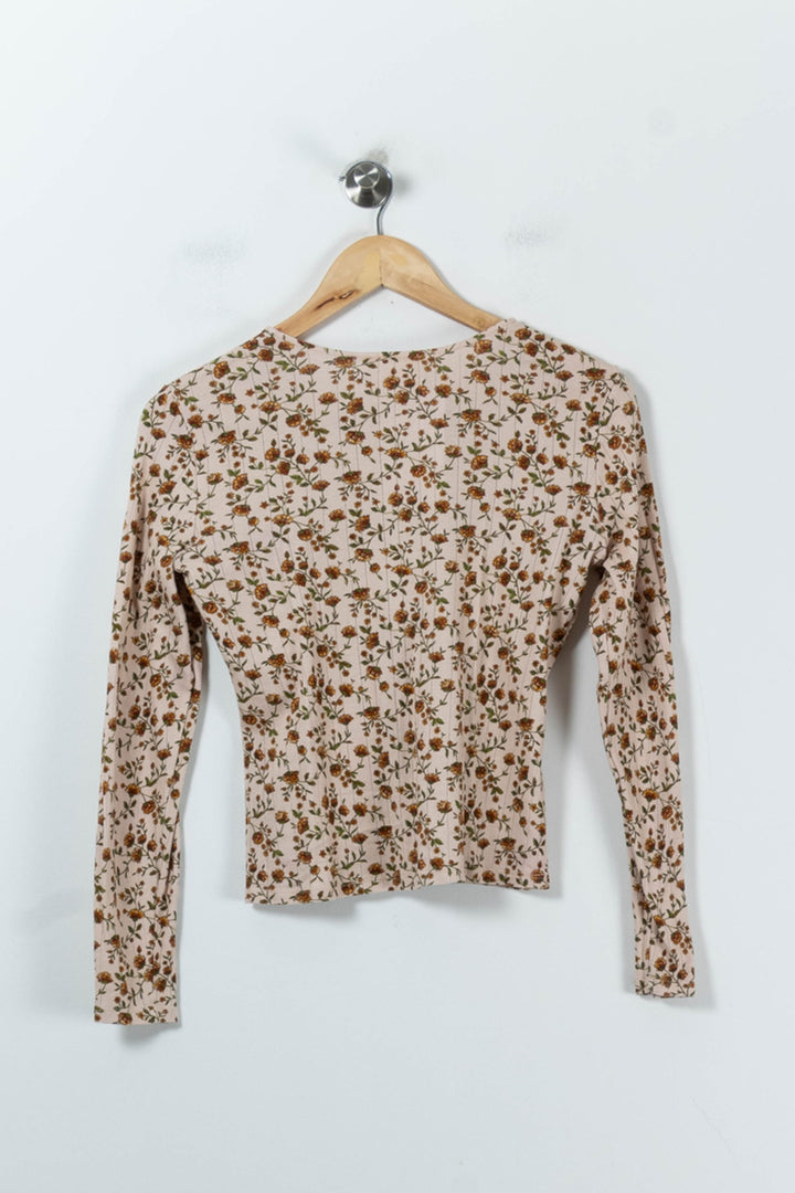 Blouse Rose à Fleurs - Taille M/38 de la marque Sézane | PARAD91574 - Vendu par Paradigme - Image 4