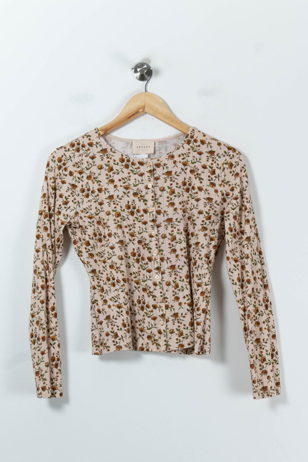 Blouse Rose à Fleurs - Taille M/38 de la marque Sézane | PARAD91574 - Vendu par Paradigme - Image 2