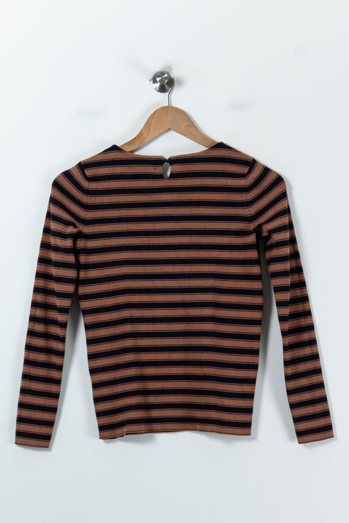 Pull Marron et Noir - Taille S/36 de la marque Essentiel Antwerp | PARAD91575 - Vendu par Paradigme - Image 4