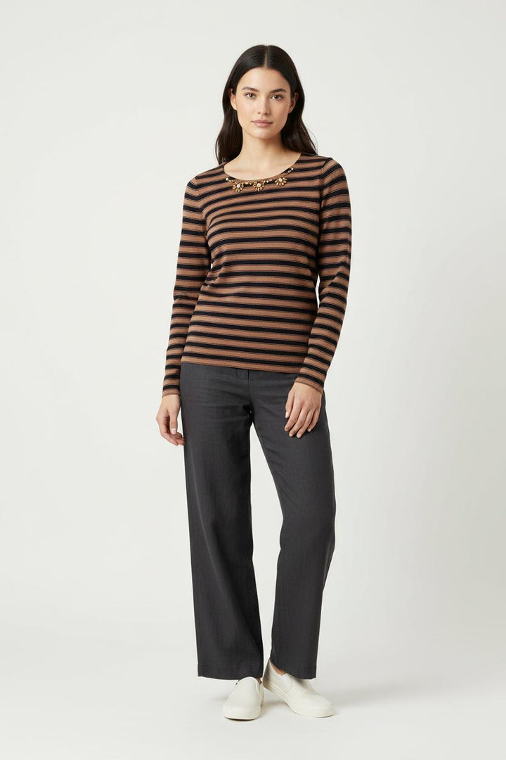 Pull Marron et Noir - Taille S/36 de la marque Essentiel Antwerp | PARAD91575 - Vendu par Paradigme - Image 1