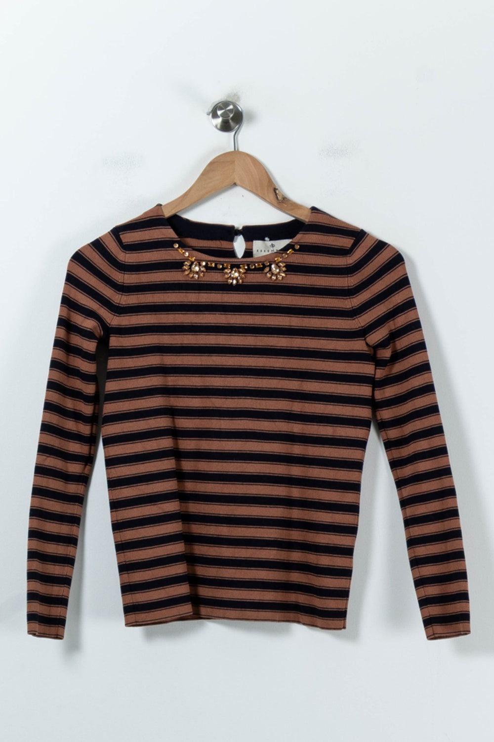 Pull Marron et Noir - Taille S/36 de la marque Essentiel Antwerp | PARAD91575 - Vendu par Paradigme - Image 2