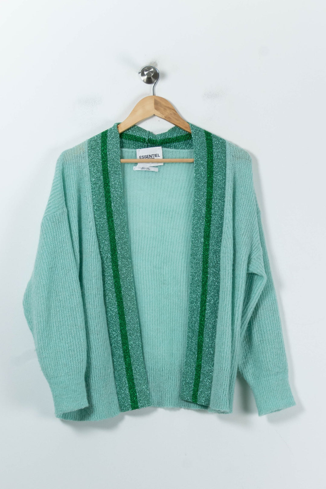 Cardigan Vert clair et Vert foncé - Taille S/36 de la marque Essentiel Antwerp | PARAD91576 - Vendu par Paradigme - Image 2
