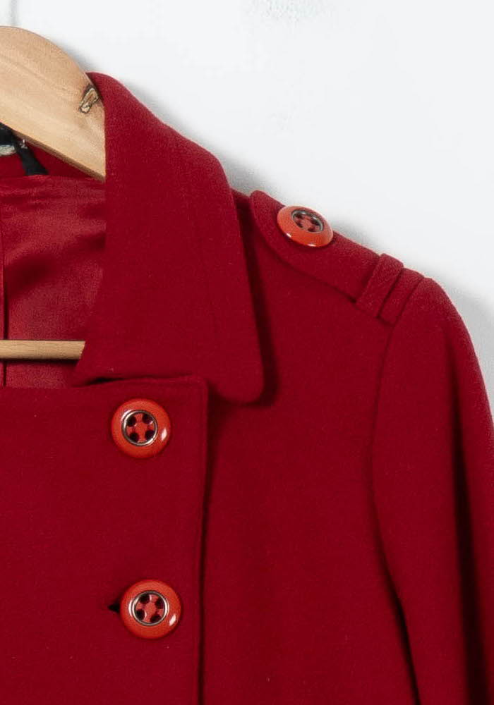 Manteau Rouge - Taille M/38 de la marque Tara Jarmon | PARAD91584 - Vendu par Paradigme - Image 3