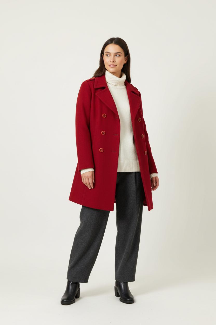 Manteau Rouge - Taille M/38 de la marque Tara Jarmon | PARAD91584 - Vendu par Paradigme - Image 1
