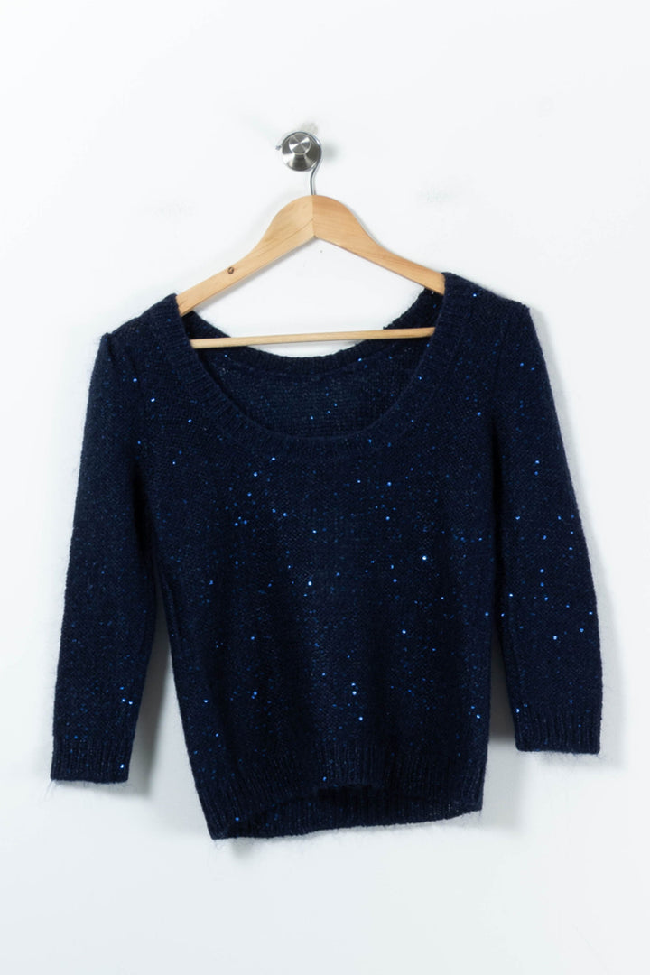Pull Bleu - Taille S/36 de la marque Kookai | PARAD91585 - Vendu par Paradigme - Image 4