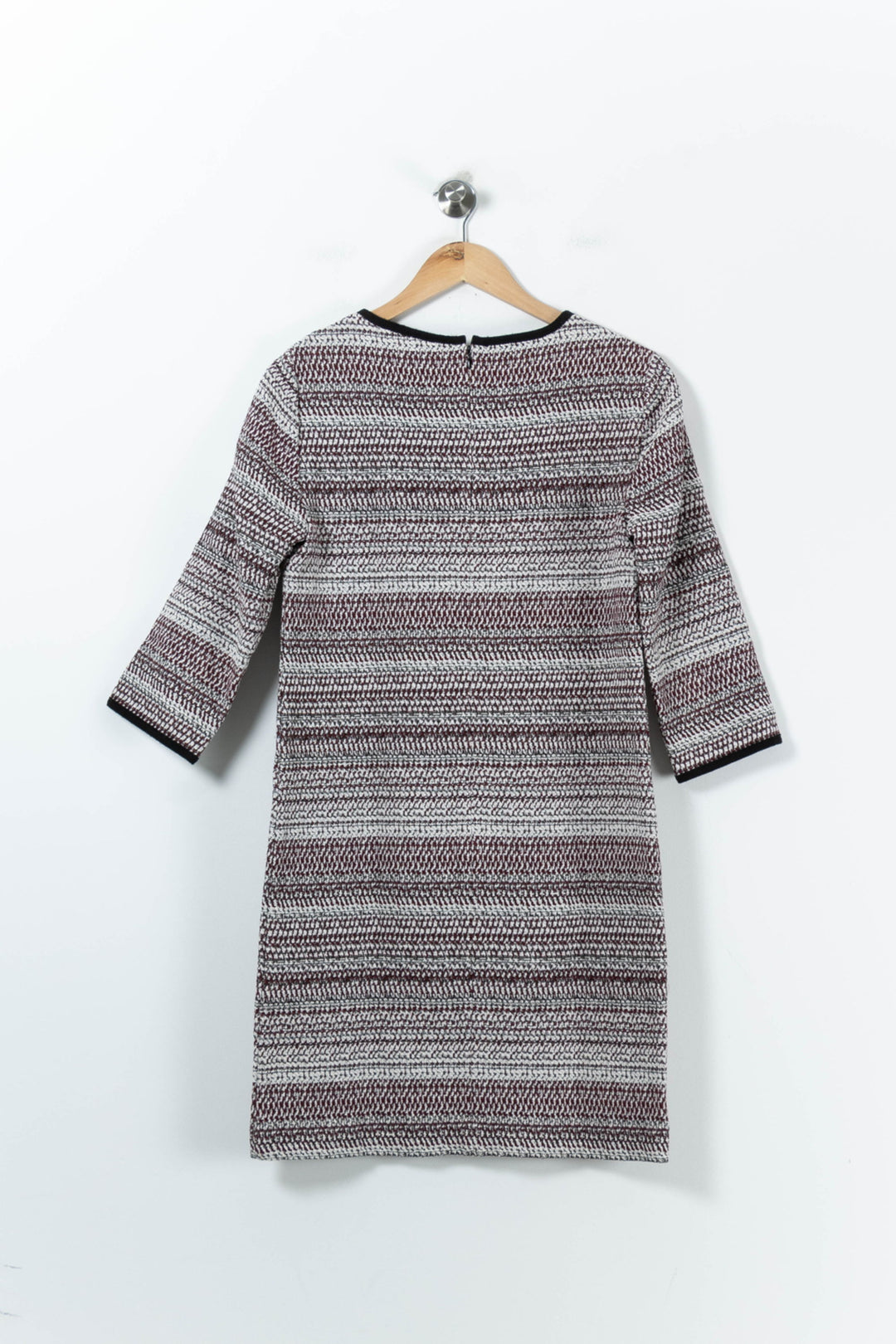 Robe Courte Bordeaux et Blanche - Taille M/38 de la marque Caroll | PARAD91604 - Vendu par Paradigme - Image 4