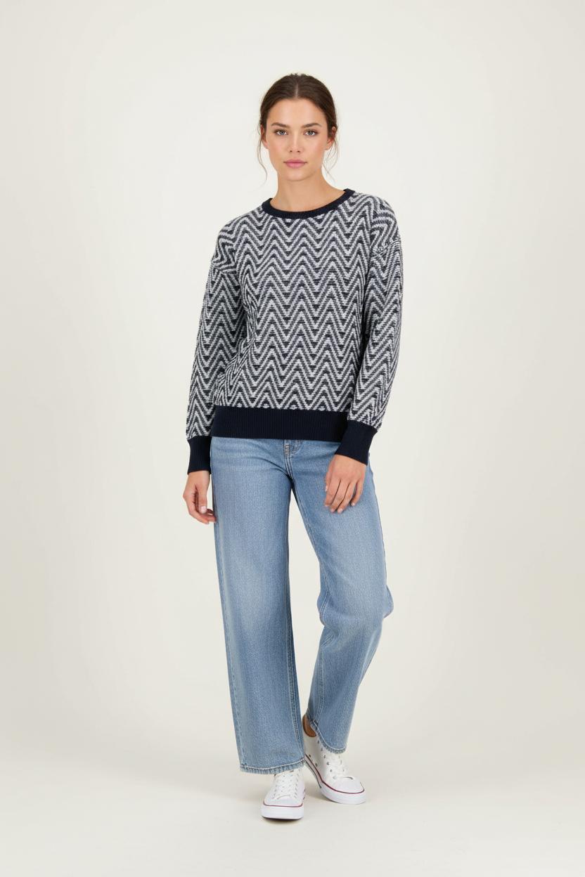 Pull Bleu et Blanc - Taille XS/34 de la marque Suncoo | PARAD91605 - Vendu par Paradigme - Image 1