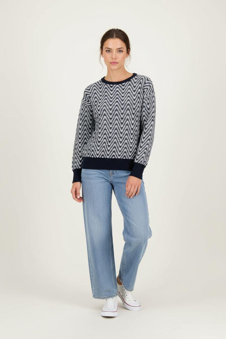 Pull Bleu et Blanc - Taille XS/34 de la marque Suncoo | PARAD91605 - Vendu par Paradigme - Image 1