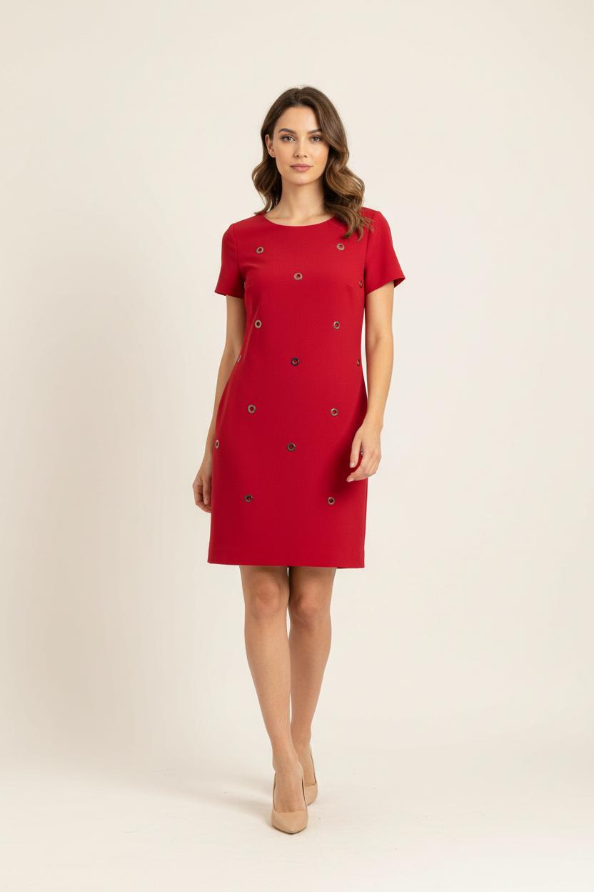 Robe Courte Rouge - Taille M/38 de la marque Maison 123 | PARAD91606 - Vendu par Paradigme - Image 1