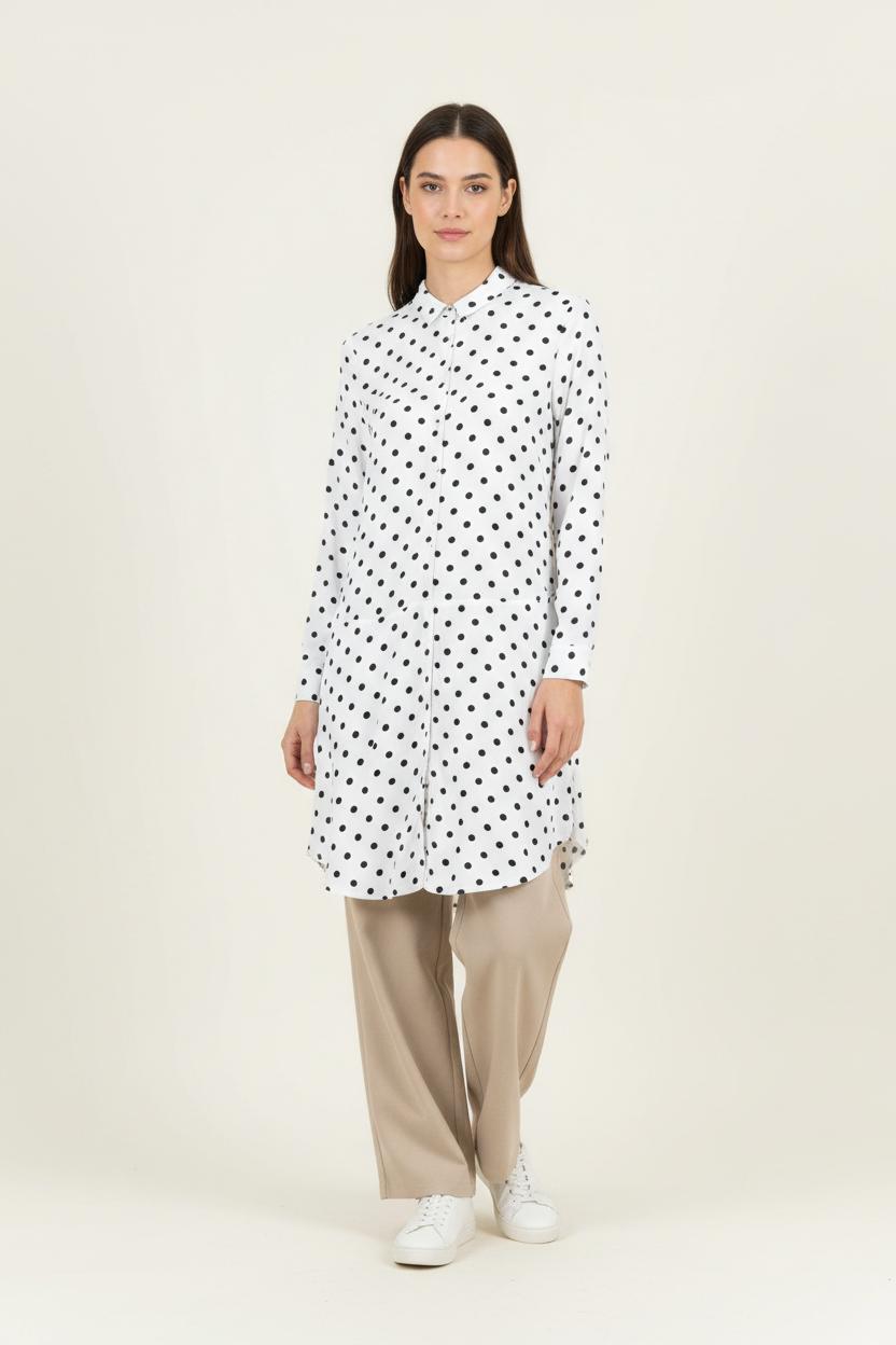 Robe Longue Blanche et Noire - Taille S/36 de la marque Karl Marc John | PARAD91609 - Vendu par Paradigme - Image 1