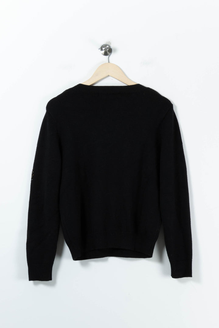 Pull Noir - Taille S/36 de la marque La Fée Maraboutée | PARAD91613 - Vendu par Paradigme - Image 4