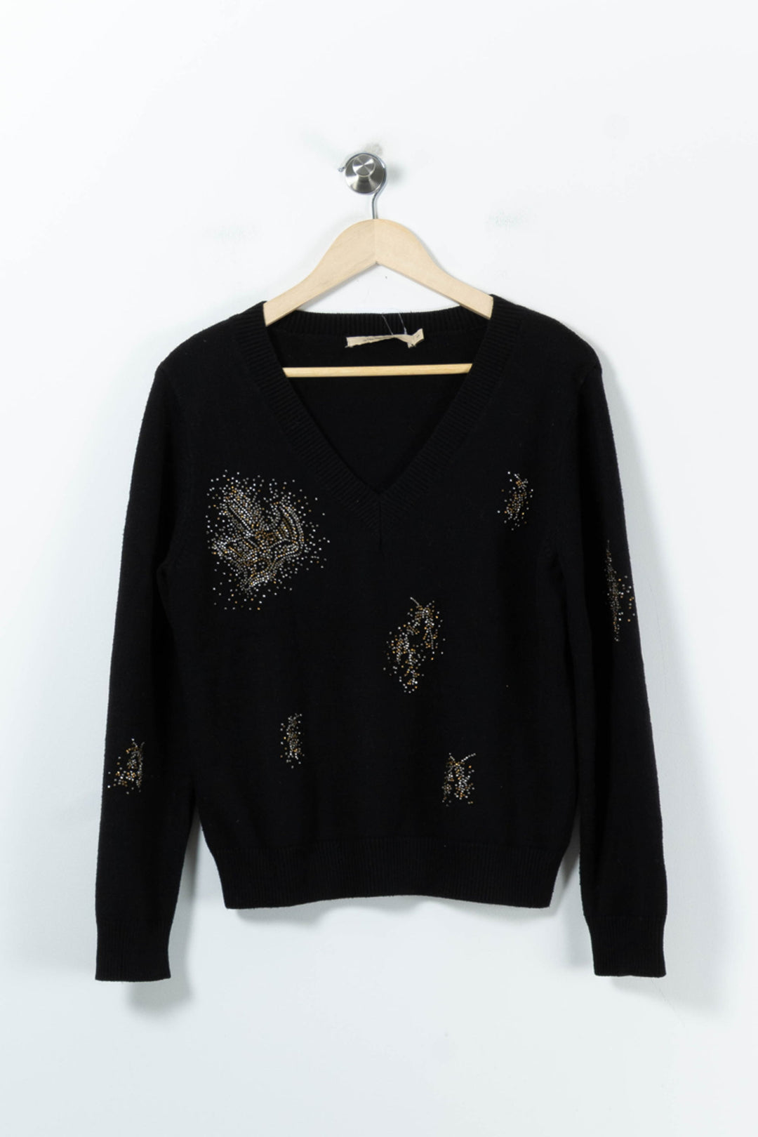 Pull Noir - Taille S/36 de la marque La Fée Maraboutée | PARAD91613 - Vendu par Paradigme - Image 2