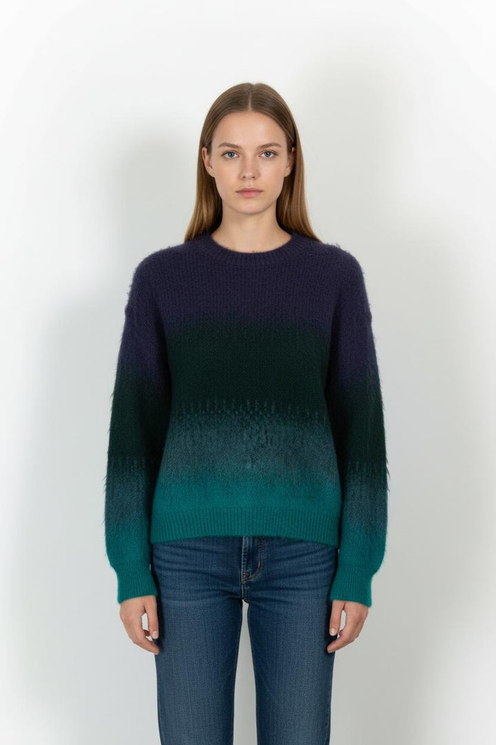 Pull Vert et Bleu - Taille S/36 de la marque La Fée Maraboutée | PARAD91614 - Vendu par Paradigme - Image 1