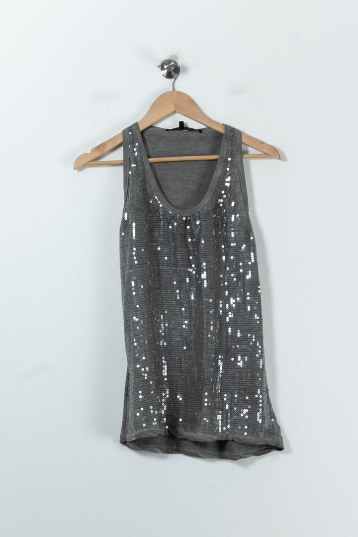 Débardeur Gris - Taille XL/42 de la marque La Fée Maraboutée | PARAD91621 - Vendu par Paradigme - Image 2