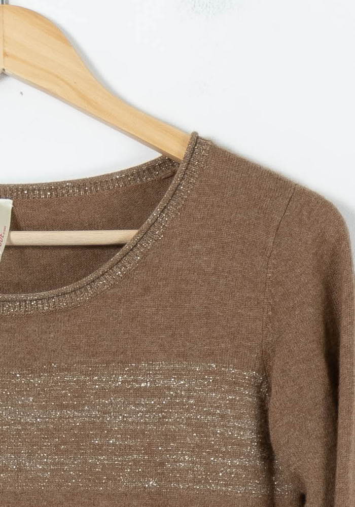 Robe Pull Marron - Taille M/38 de la marque I.Code | PARAD91628 - Vendu par Paradigme - Image 3