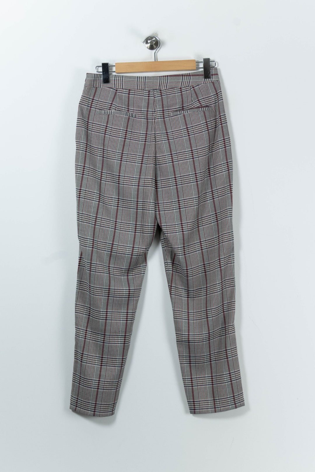 Pantalon Carreaux Gris et Bordeaux - Taille L/40 de la marque Marie Sixtine | PARAD91637 - Vendu par Paradigme - Image 4