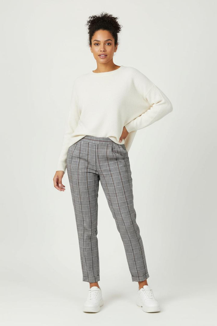 Pantalon Carreaux Gris et Bordeaux - Taille L/40 de la marque Marie Sixtine | PARAD91637 - Vendu par Paradigme - Image 1