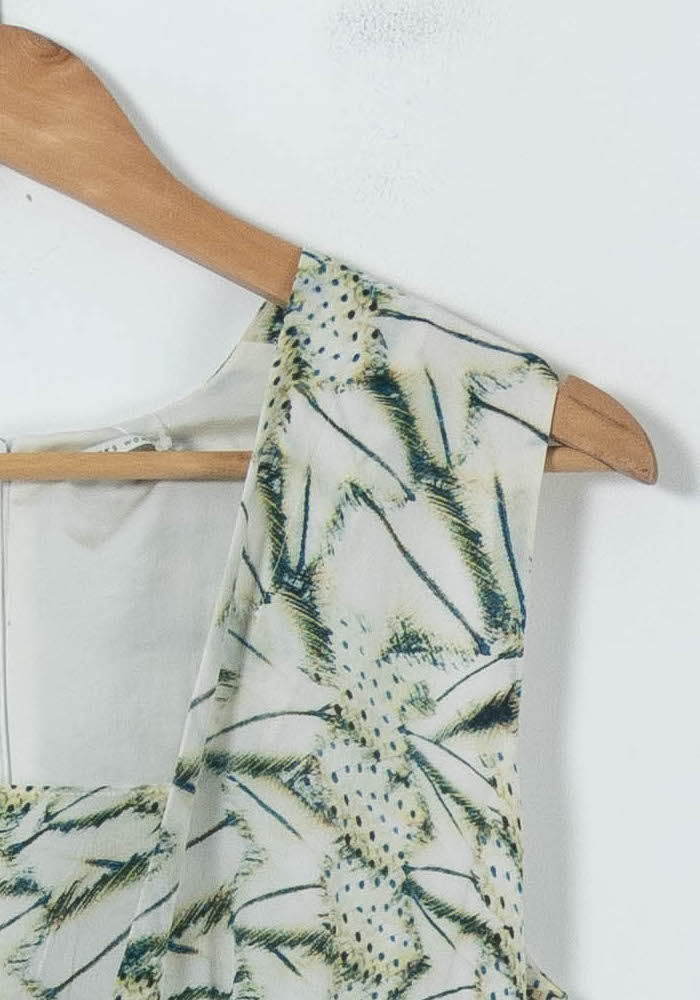 Robe Courte Blanche et Verte - Taille M/38 de la marque IKKS | PARAD91643 - Vendu par Paradigme - Image 3