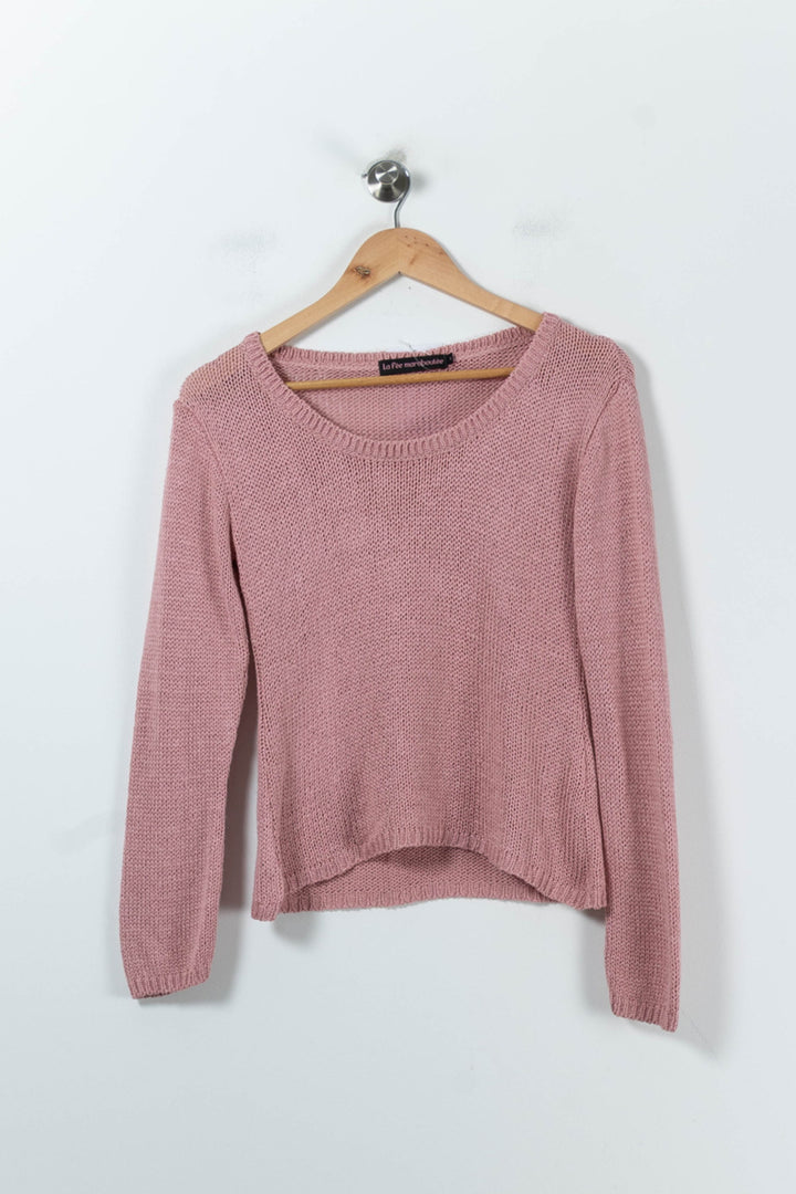 Pull Rose - Taille S/36 de la marque La Fée Maraboutée | PARAD91645 - Vendu par Paradigme - Image 2