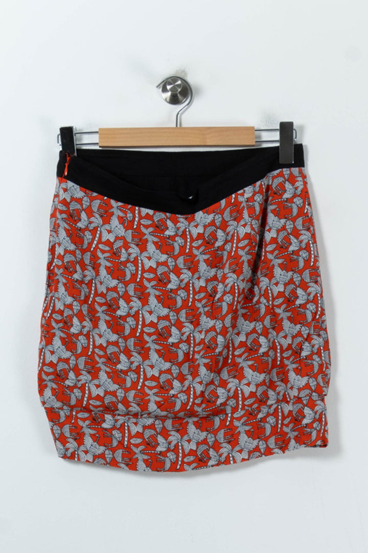Jupe Droite Rouge et Grise - Taille M/38 de la marque Claudie Pierlot | PARAD91650 - Vendu par Paradigme - Image 4