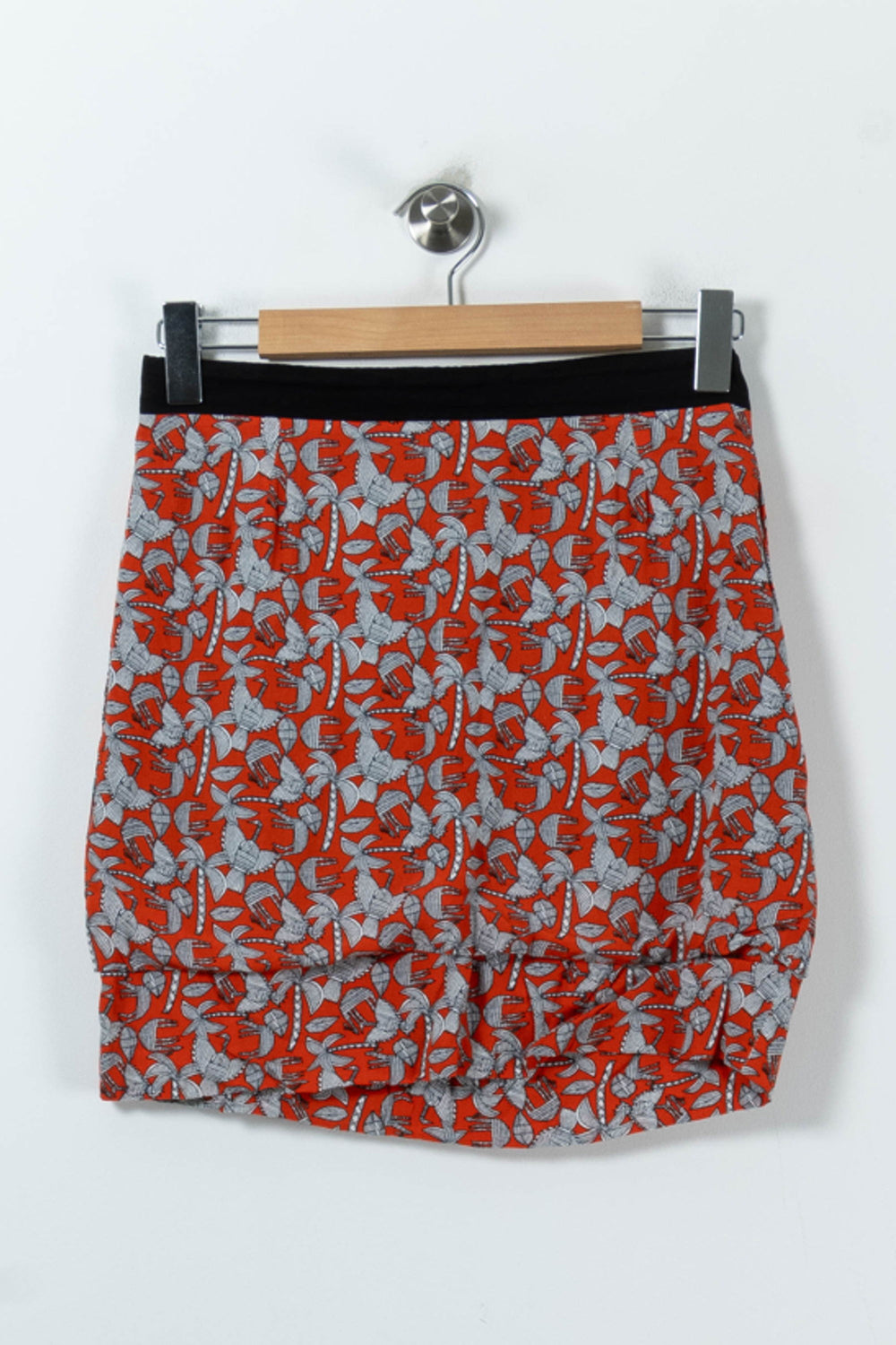Jupe Droite Rouge et Grise - Taille M/38 de la marque Claudie Pierlot | PARAD91650 - Vendu par Paradigme - Image 2