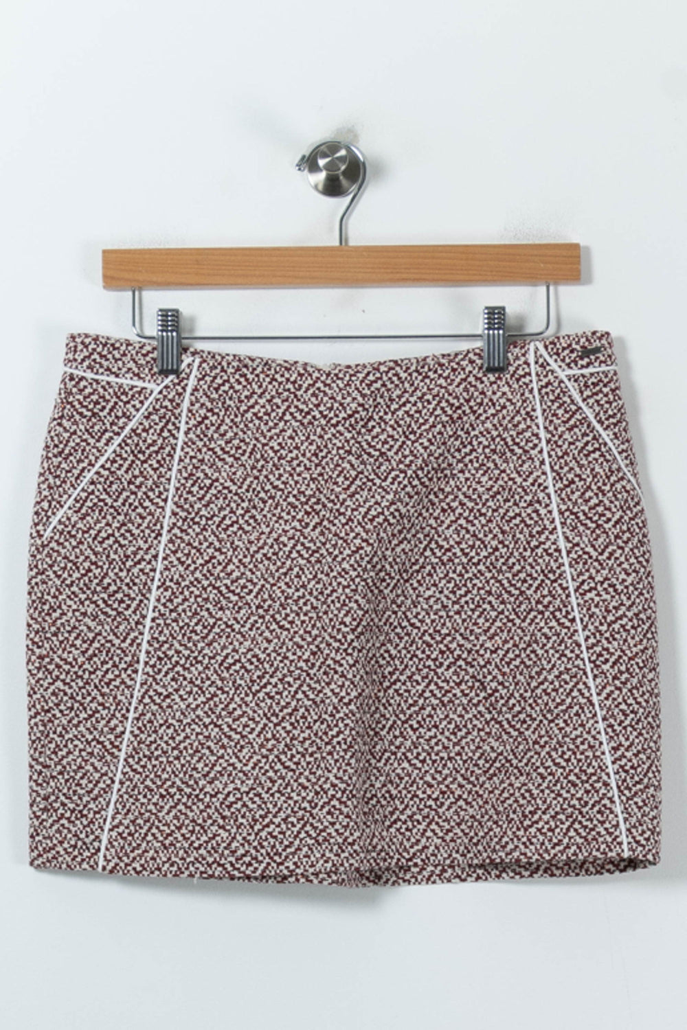 Jupe Courte Bordeaux et Blanc - Taille L/40 de la marque IKKS | PARAD91653 - Vendu par Paradigme - Image 2