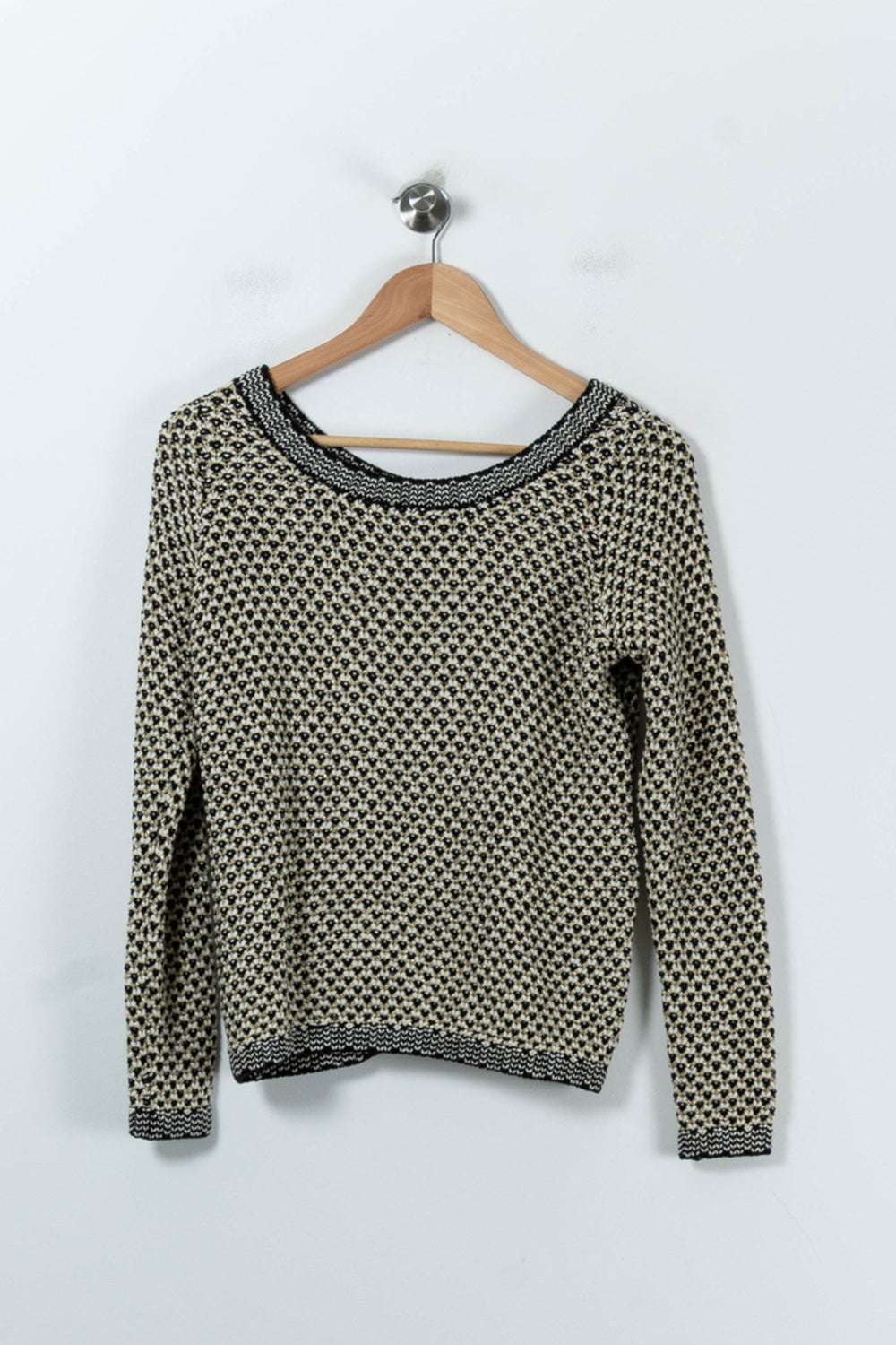 Pull Beige et Noir - Taille XS/34 de la marque Kookai | PARAD91655 - Vendu par Paradigme - Image 2