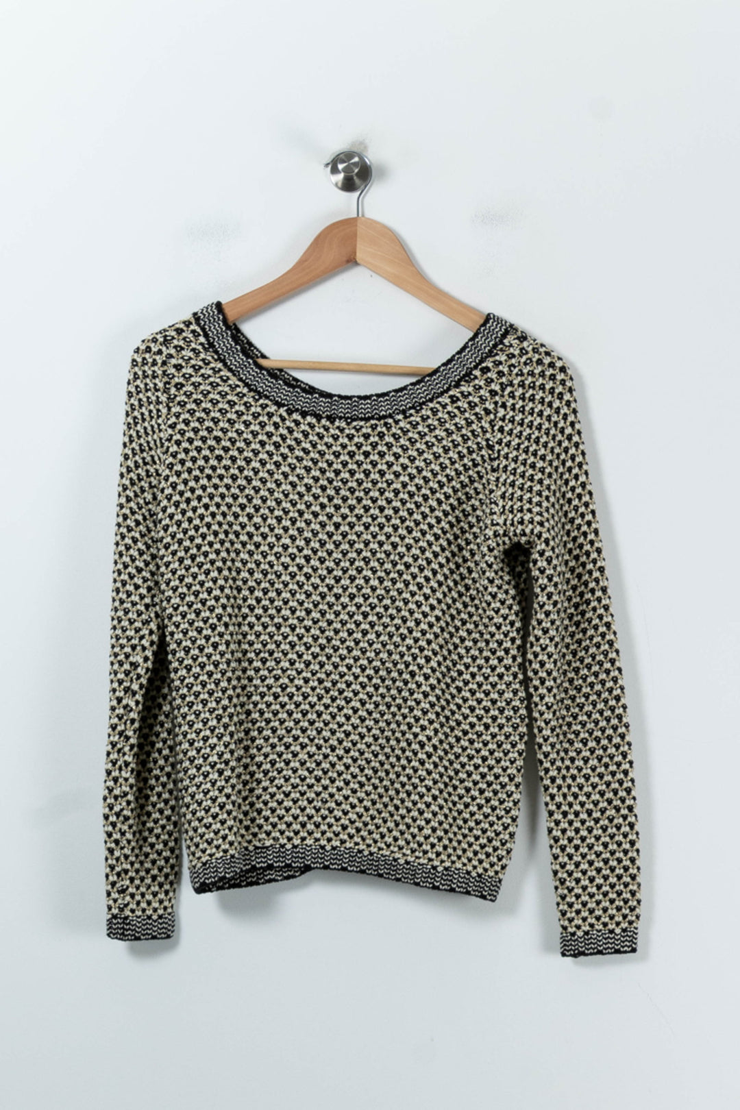 Pull Beige et Noir - Taille XS/34 de la marque Kookai | PARAD91655 - Vendu par Paradigme - Image 2