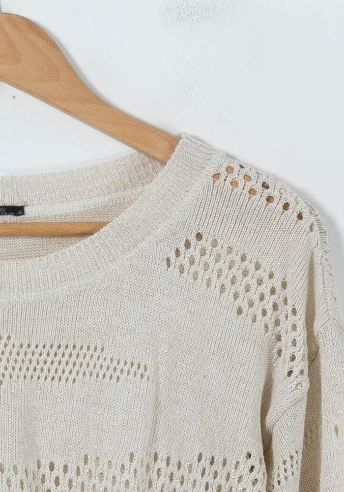 Pull Beige - Taille M/38 de la marque IKKS | PARAD91658 - Vendu par Paradigme - Image 3