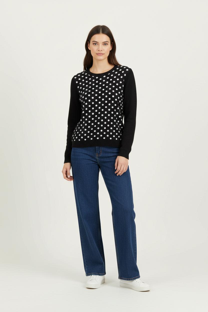 Pull Noir et Blanc - Taille S/36 de la marque Kookai | PARAD91672 - Vendu par Paradigme - Image 1