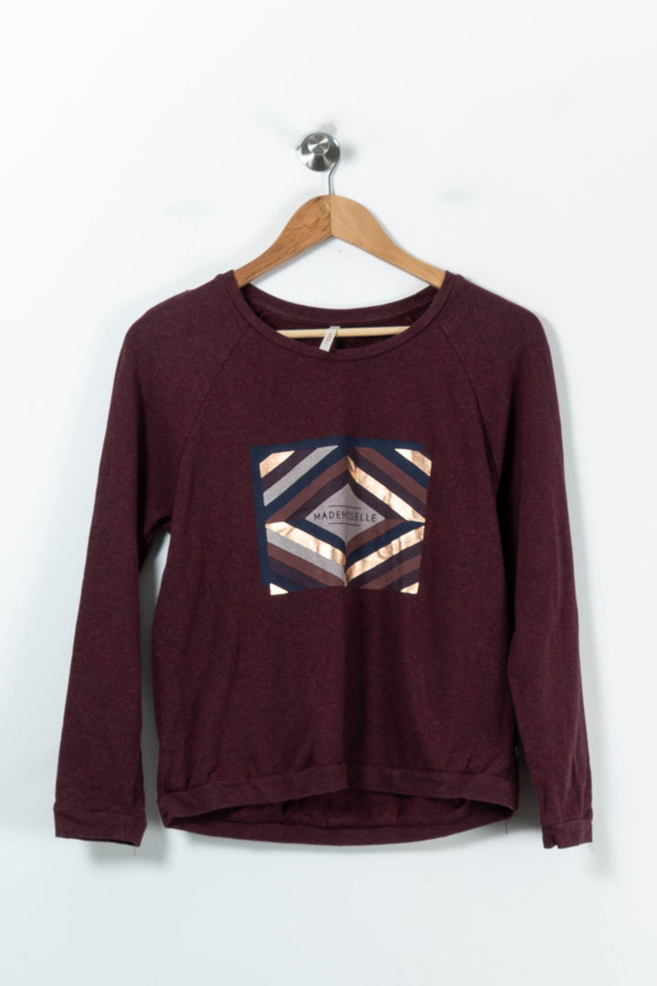 Sweat-shirt Bordeaux - Taille M/38 de la marque I.Code | PARAD91673 - Vendu par Paradigme - Image 2