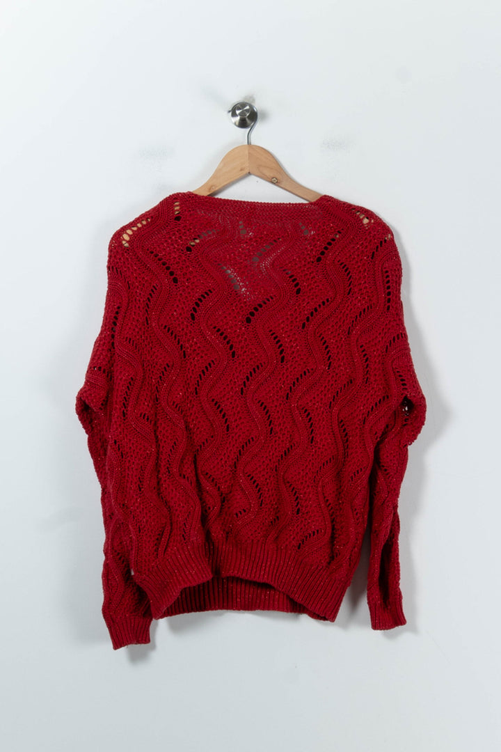 Pull Rouge - Taille M/38 de la marque I.Code | PARAD91677 - Vendu par Paradigme - Image 4