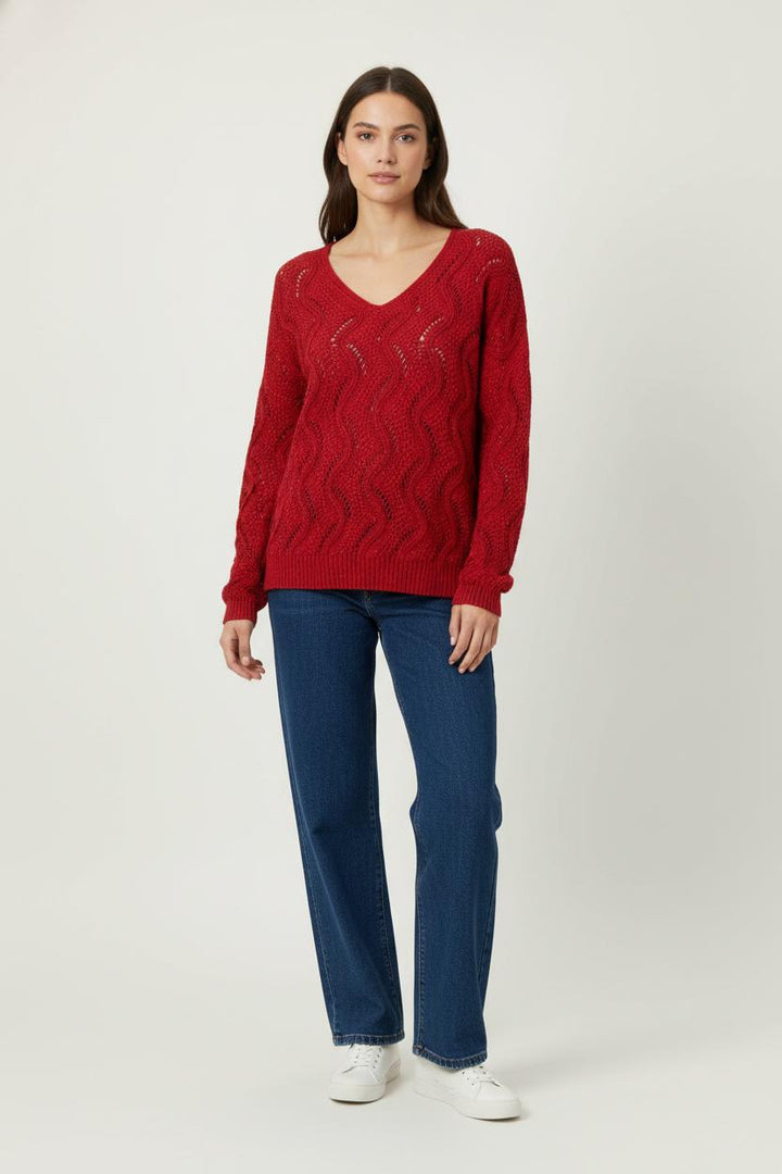 Pull Rouge - Taille M/38 de la marque I.Code | PARAD91677 - Vendu par Paradigme - Image 1