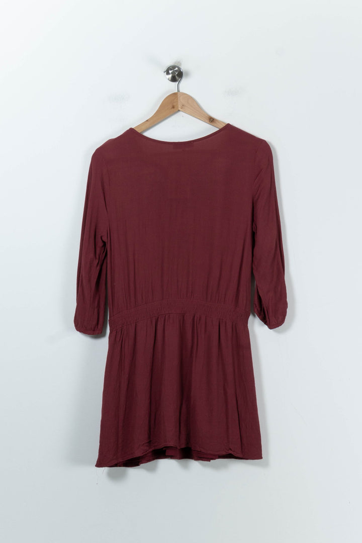 Robe Courte Bordeaux - Taille S/36 de la marque Suncoo | PARAD91685 - Vendu par Paradigme - Image 4