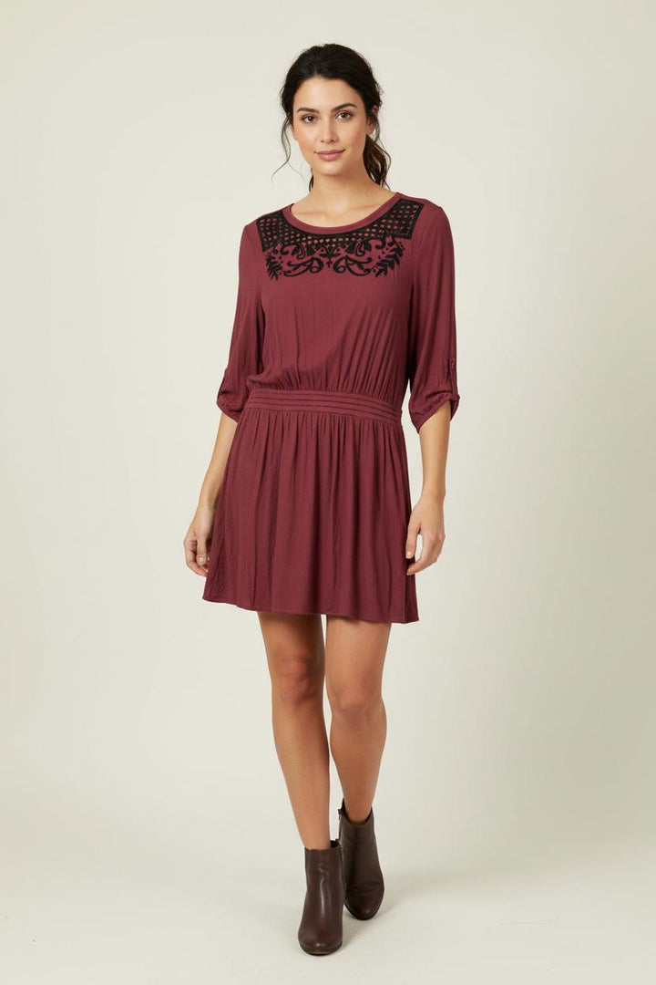 Robe Courte Bordeaux - Taille S/36 de la marque Suncoo | PARAD91685 - Vendu par Paradigme - Image 1